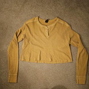 Loose Long Sleeve Crop Top